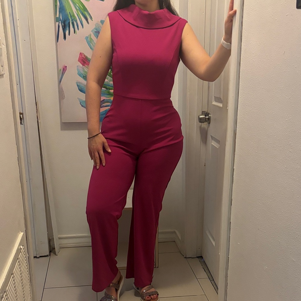 Connected Apparel Fuchsia Jumpsuit